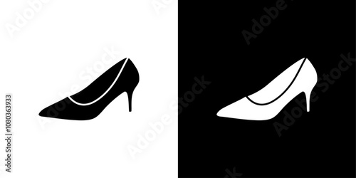 leather shoes heel icon linear logo isolated