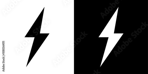 lightning bolt icon linear logo isolated