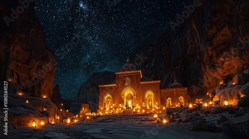 Experience the enchantment of ethiopian rock-hewn churches illuminated by stars and lanterns at night