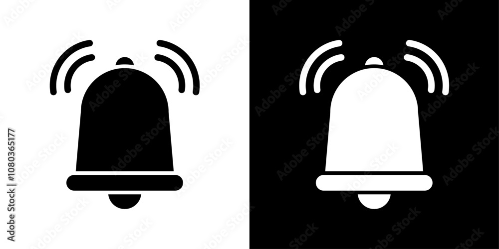 Notification icon linear logo isolated Notification icon linear logo isolated