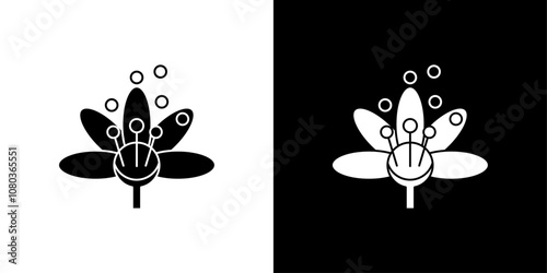 Pollen icon linear logo isolated