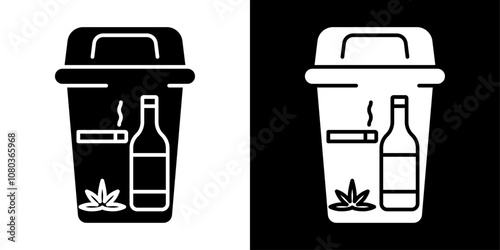Quitting bad habits icon linear logo isolated