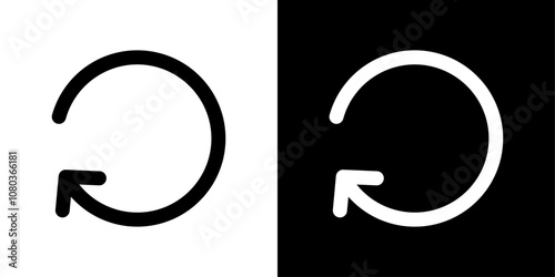 Refresh icon linear logo isolated