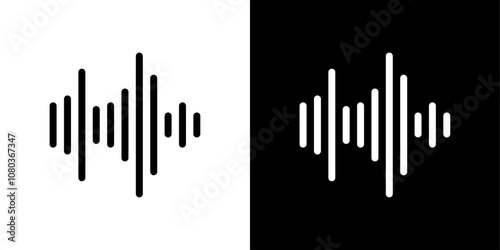 Sound Wave Icon linear logo isolated