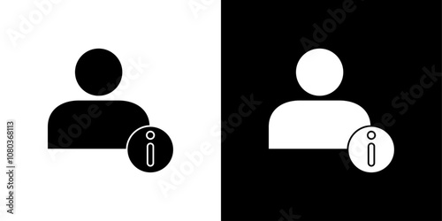 User information icon linear logo isolated