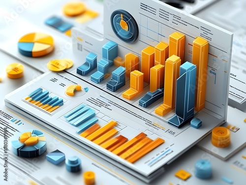 A one-point illustration for the table of contents page of the business report material photo