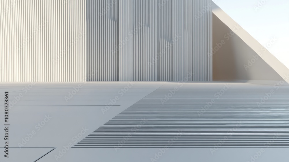 Minimalist architectural design featuring clean lines and geometric shapes in a serene environment. Minimalist architectural design featuring clean lines and geometric shapes in a serene environment.