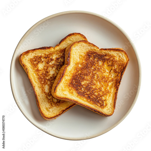 Classic Golden French Toast – A Buttery and Crispy Breakfast Favorite for Sweet Morning Indulgence PNG Icon on transparent background photo