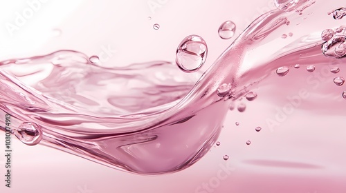 digital technology pink water drop bubble liquid poster background