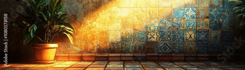 Explore the beauty of portuguese azulejos illuminated by golden hour light
