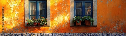 Explore the beauty of portuguese azulejos illuminated by golden hour light