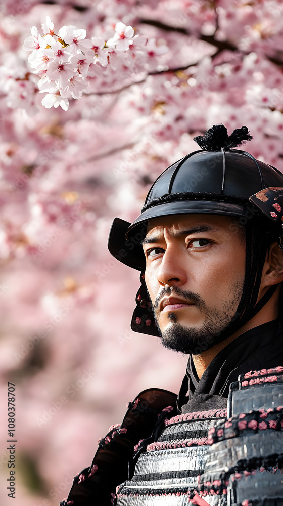 A samurai in traditional armor, holding a naginata, posed against a serene cherry blossom background. A samurai ready for battle.
A samurai in traditional armor, holding a naginata, posed against a serene cherry blossom background. A samurai ready for battle.