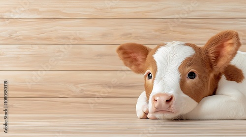 Brown and white cowhide texture is characterized by a unique and visually appealing combination of warm brown hues and distinct white markings photo