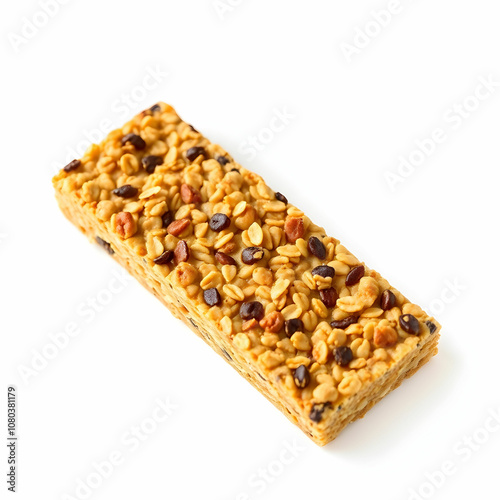 Granola bar isolated on white background Granola bar isolated. High-quality photo