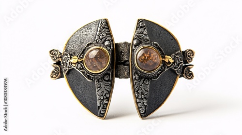 Luxury handcrafted jewelry, featuring intricate metalwork, adorned with sparkling gemstones, a captivating blend of artistry and elegance for discerning collectors.