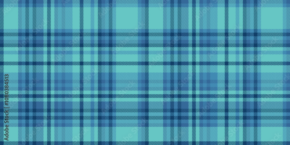 Equal fabric seamless vector, bathroom texture textile pattern. Valentine background check plaid tartan in cyan and teal colors. Equal fabric seamless vector, bathroom texture textile pattern. Valentine background check plaid tartan in cyan and teal colors.