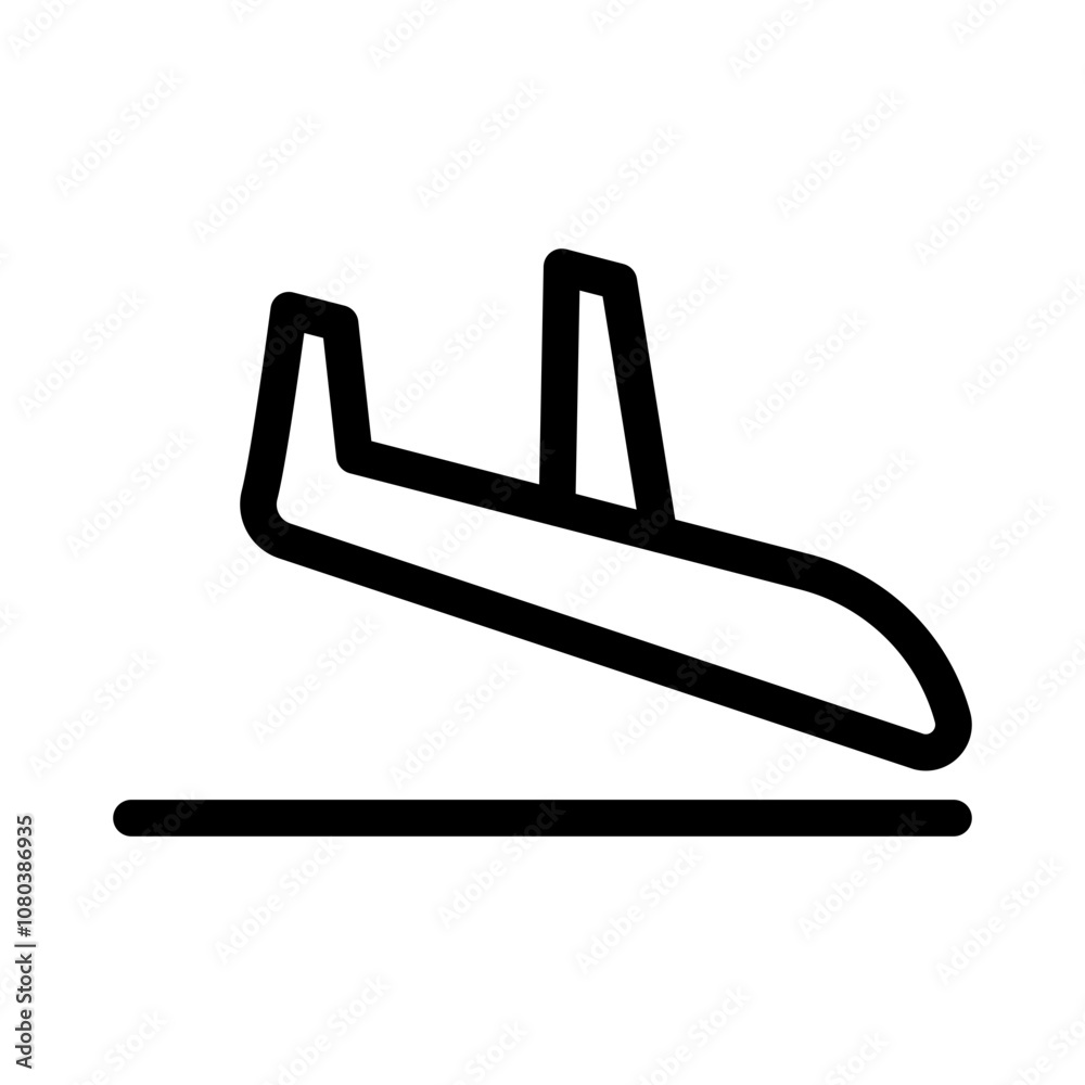Arrivals plane icon linear logo mark in black and white Arrivals plane icon linear logo mark in black and white