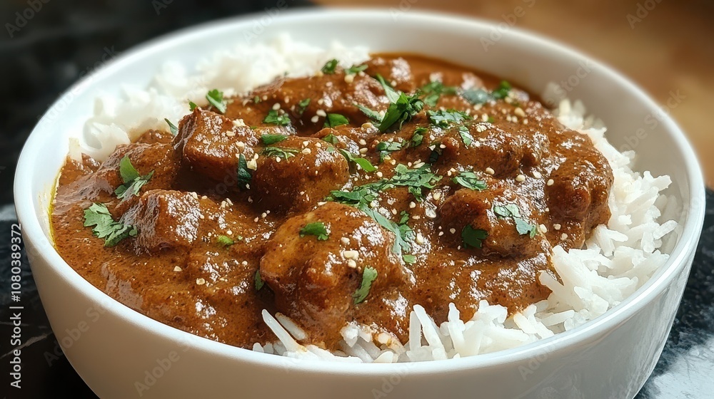 Delicious curry served with rice. Perfect for showcasing Indian food, recipes, or restaurants. Delicious curry served with rice. Perfect for showcasing Indian food, recipes, or restaurants.