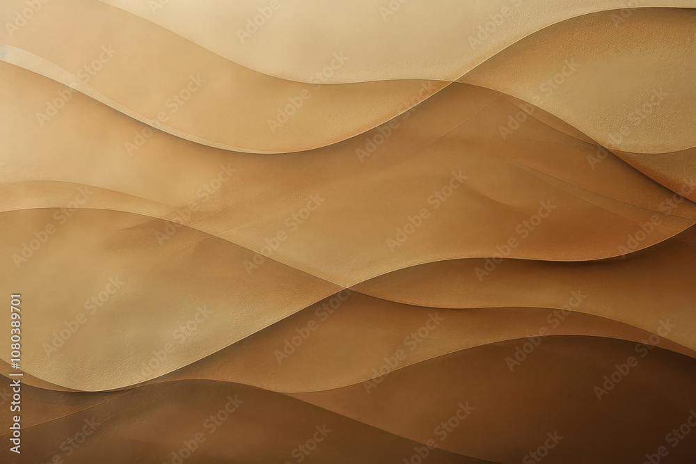 close up horizontal abstract light brown wavy flowing background