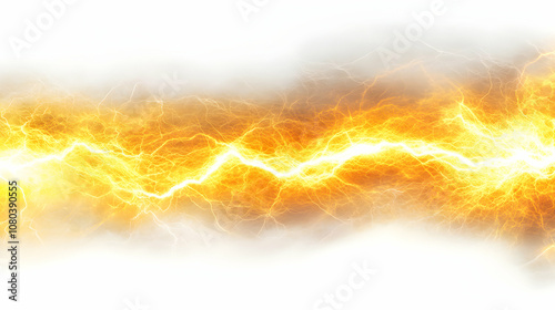 Abstract Golden Lightning Bolt Background Image with Bright Energy Streaks and Glowing Electrical Discharge, Representing Power and Intensity.