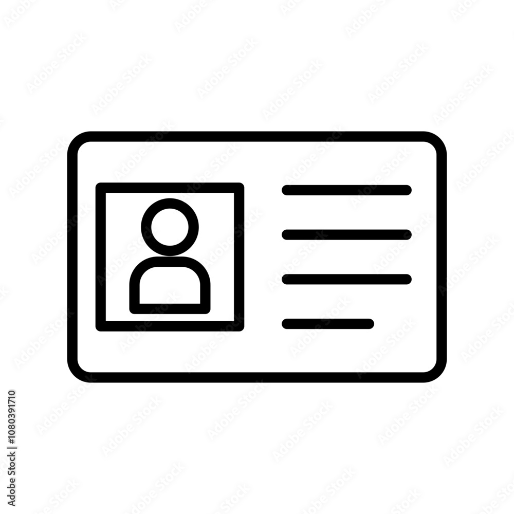 License icon linear logo mark in black and white License icon linear logo mark in black and white