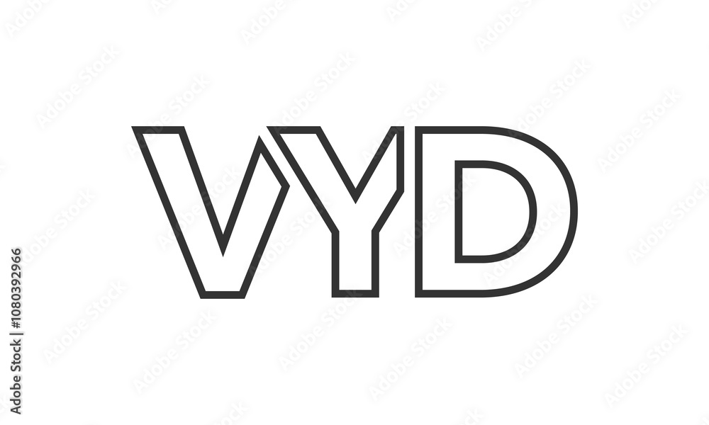 VYD logo design template with strong and modern bold text. Initial based vector logotype featuring simple and minimal typography. Trendy company identity. VYD logo design template with strong and modern bold text. Initial based vector logotype featuring simple and minimal typography. Trendy company identity.