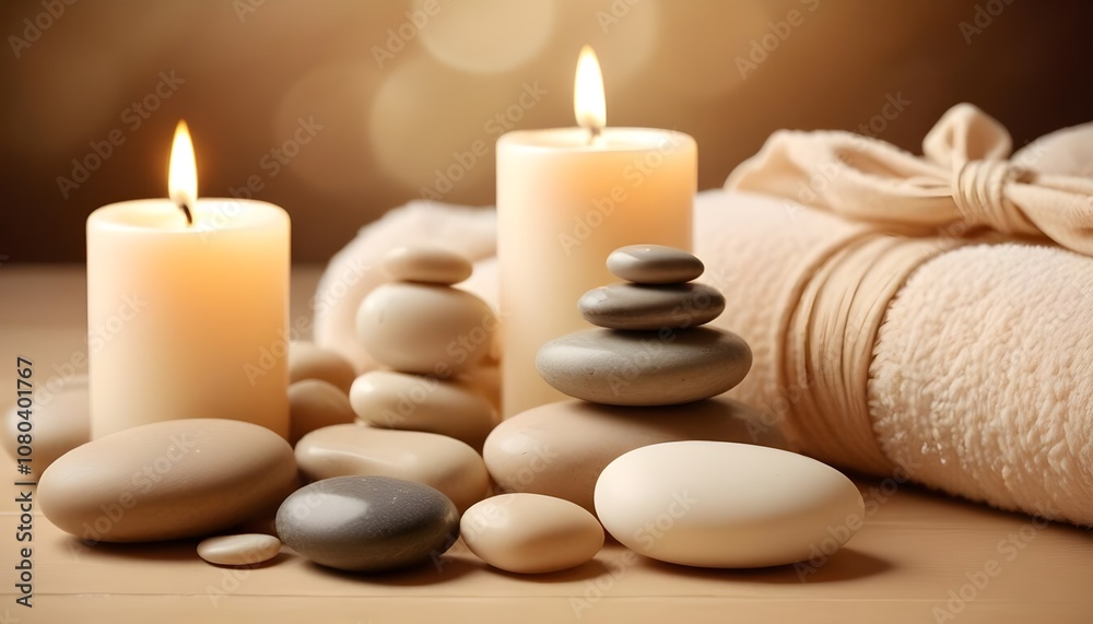 spa still life with candles spa still life with candles