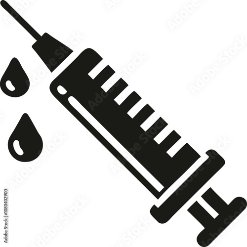 injection icon vector silhouette