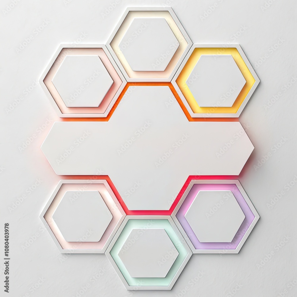 minimalist neon hexagon background minimalist neon hexagon background