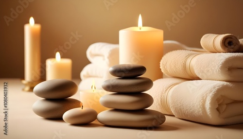 spa still life with candles