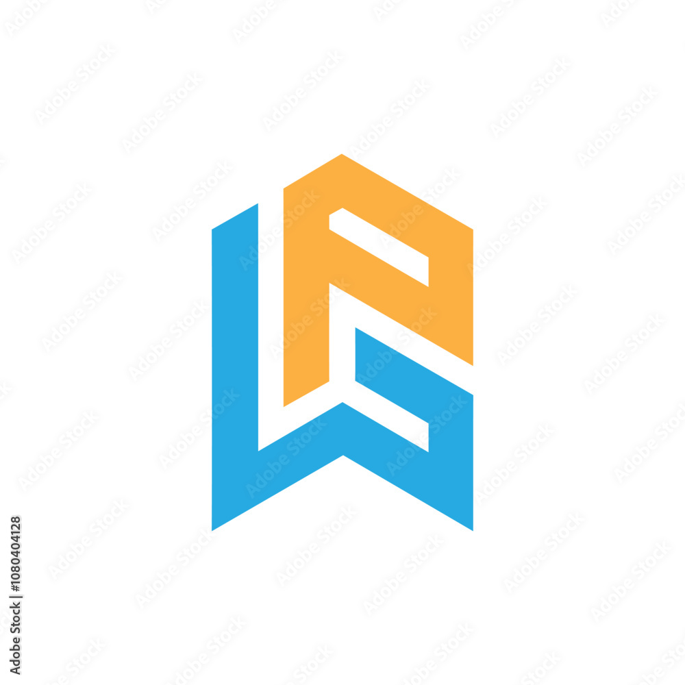 wp logo design vector template, initial wp letter logo design, pw logo design vector, initial pw letter logo design for any business. Modern letter WP PW logo design vector template, Initials monogram