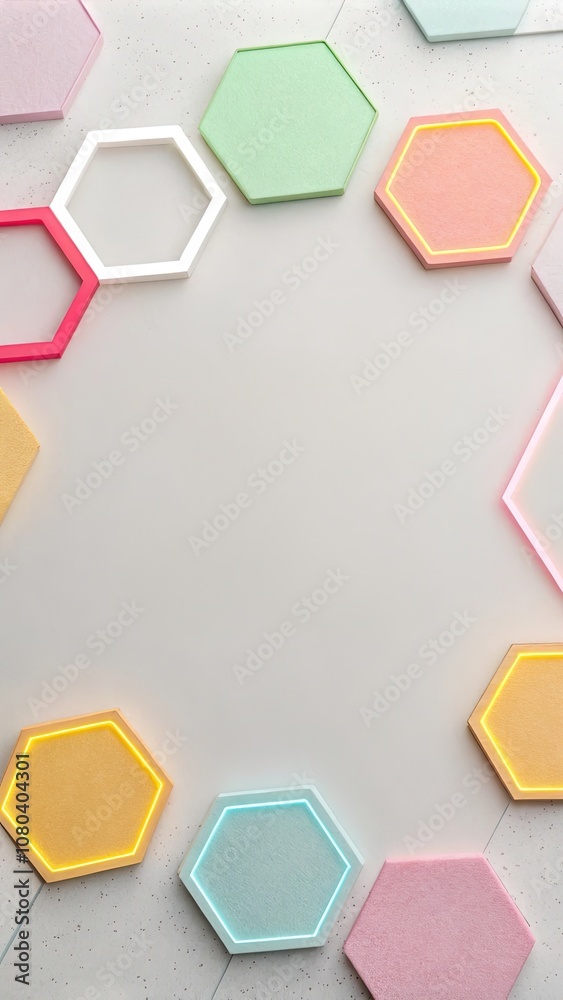 minimalist neon hexagon background minimalist neon hexagon background