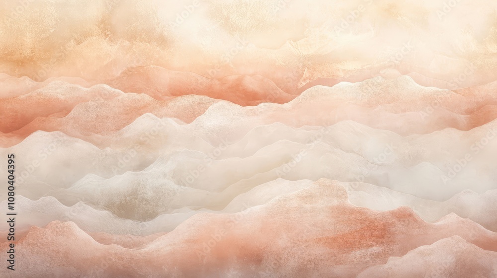 Muted pinks and beige blend with terracotta in soft golden abstractions Muted pinks and beige blend with terracotta in soft golden abstractions