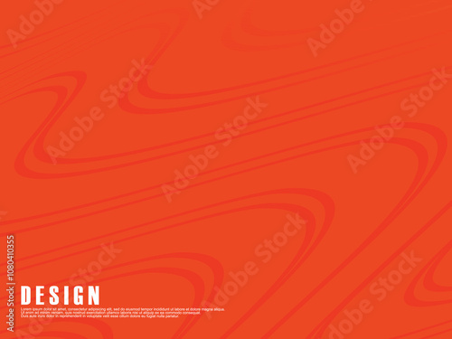 Abstract 3d orange background. Dynamic sound waves. Design elements. Vector illustration. Luxury background for posters, placards, brochures, banners, headers, covers, etc.