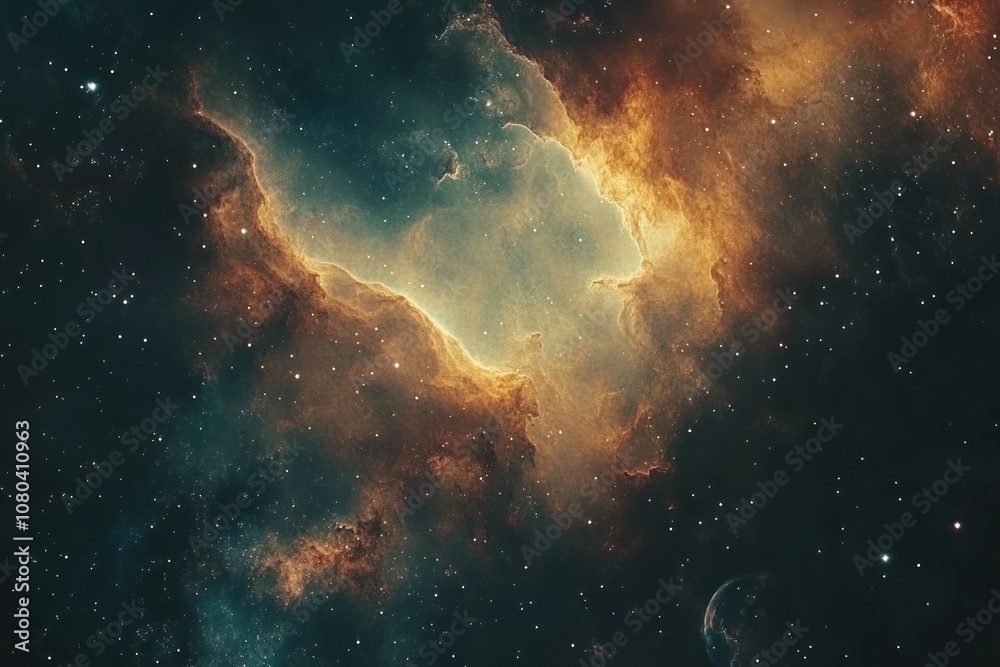 Fototapeta premium Cosmic Nebula in Stunning Colors and Details