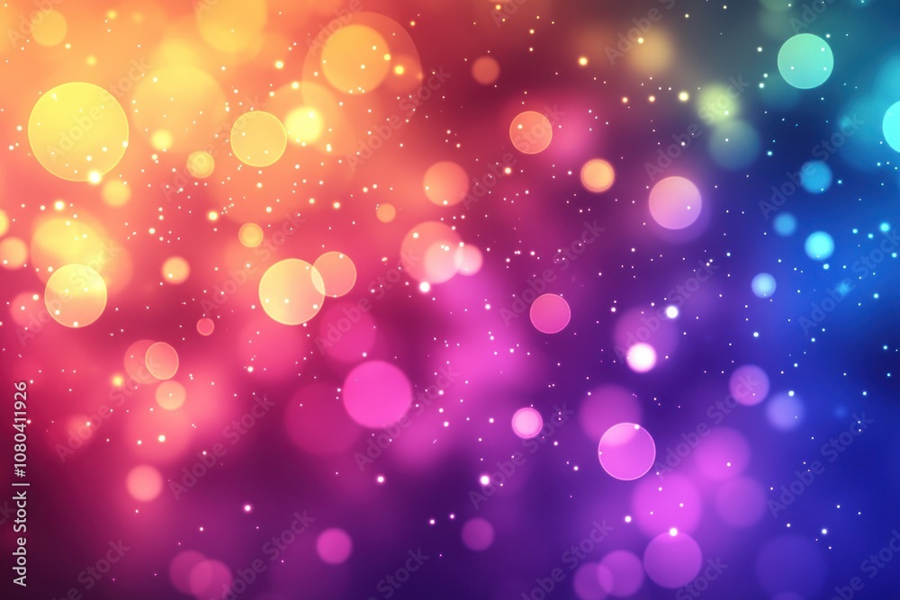 Colorful Bokeh Background with Soft Lights and Sparkle