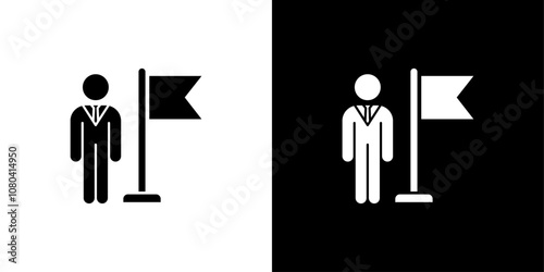 Ambassador icon linear logo isolated