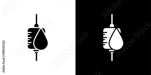 blood bag icon linear logo isolated