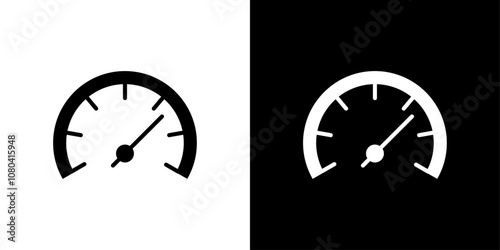 Car speedometer icon linear logo isolated