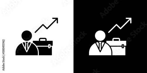 Career job and work icon linear logo isolated