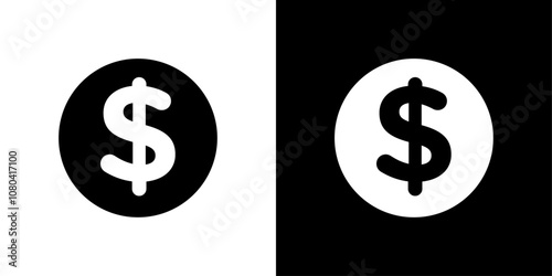 Dollar icon linear logo isolated