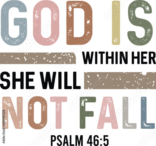 Christian Retro SVG God's Still Writing Your Story, God Is Within Her She Will Not Fall psalm 46:5,Blessed Mercy Redeemed loved Worship, God Says You Are Unique Special Lovely Precious Strong