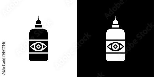 EYE DROP icon linear logo isolated