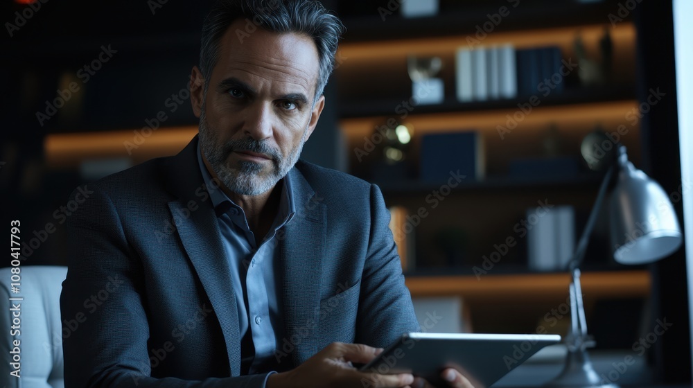 The Businessman with Tablet The Businessman with Tablet