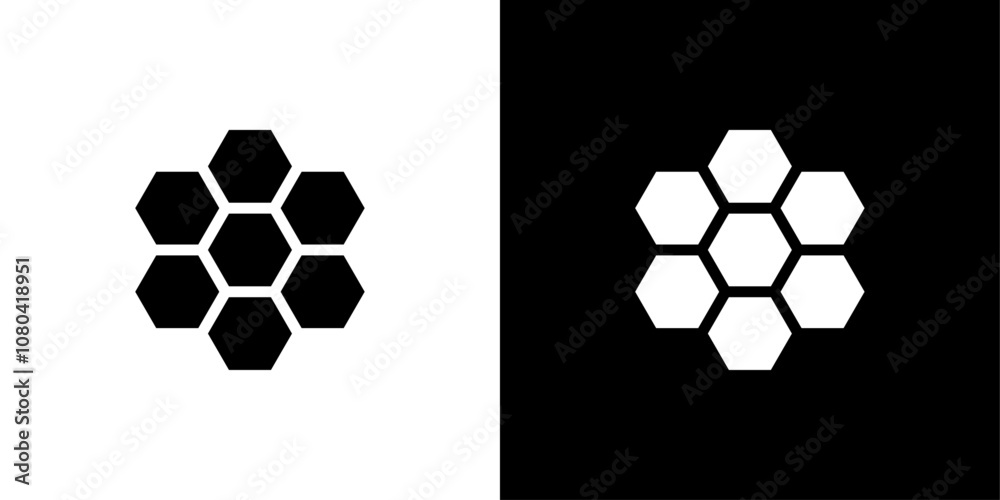 Obraz premium honeycomb icon linear logo isolated