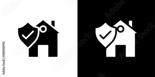 home insurance icon linear logo isolated