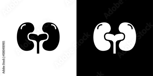 Human kidneys icon linear logo isolated