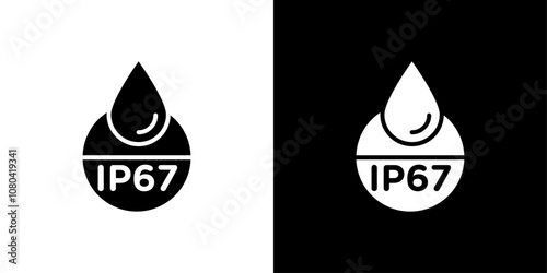 IP67 waterproof icon linear logo isolated