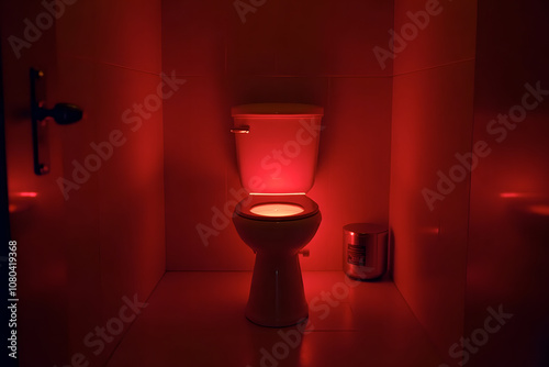 burning toilet symbolizes pain from hemorrhoids