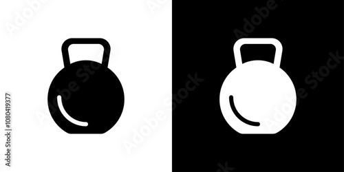 kettlebell icon linear logo isolated